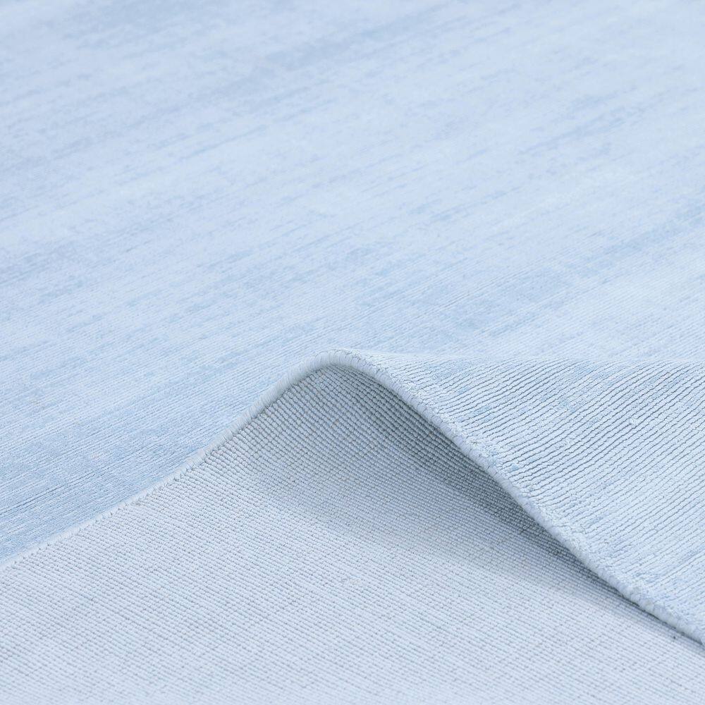Milo Hand Loomed Blue Stripe 10' x 14' Viscose Area Rug