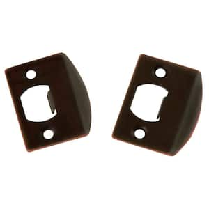 Vintage Bronze Full Lip Door Strikes (2-Pack)