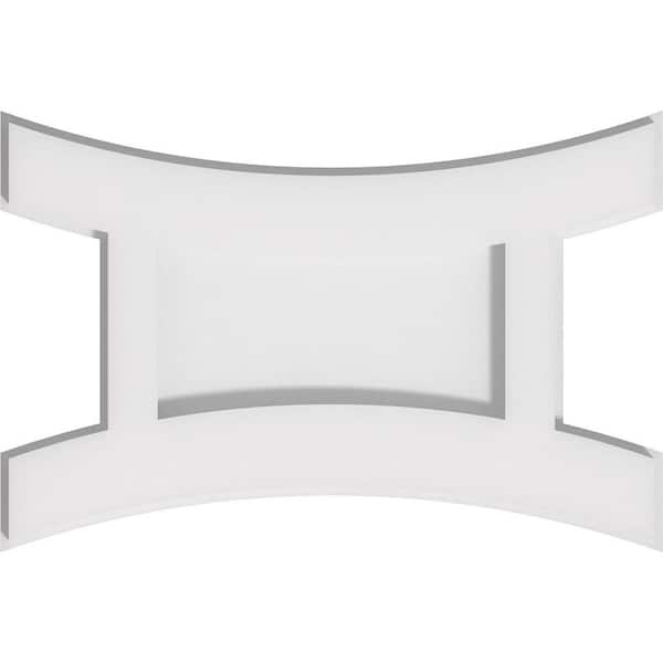 Ekena Millwork 1 in. P X 12 in. W X 8 in. H Haven Architectural Grade PVC Contemporary Ceiling Medallion