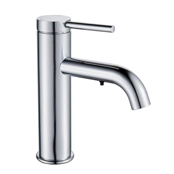 androme Single Handle Single Hole Bathroom Faucet withAutomatic Soap Dispenser in Chrome
