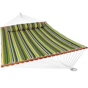 11-3/4 ft. Quilted Double Fabric 2-Person Hammock in Melon Stripe