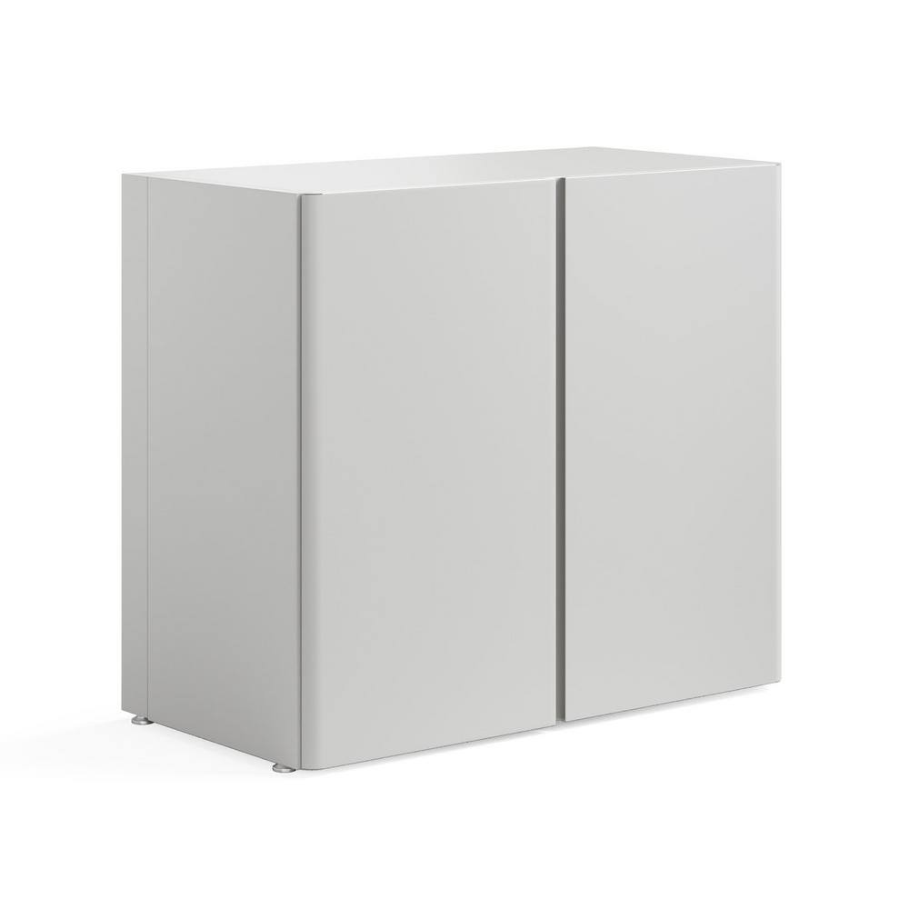 Cloud White 36-Inch Freestanding Metal Storage Cabinet