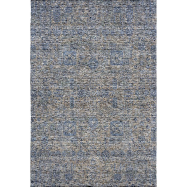 Addison Rugs Mayfield Premium Machine Washable Indoor/Outdoor Geometric AMF637 Khaki 10 ft. x 14 ft. Area Rug