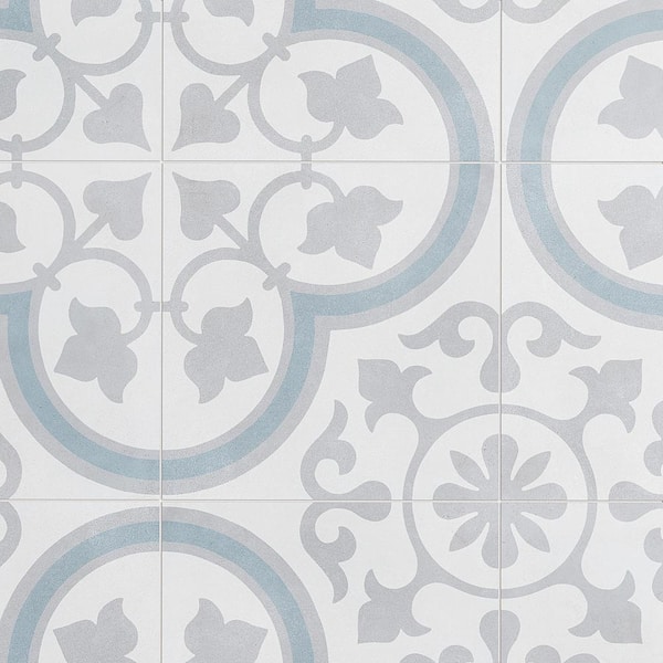 Ivy Hill Tile Aster Silver Square 9 in. x 0.4 in. Matte