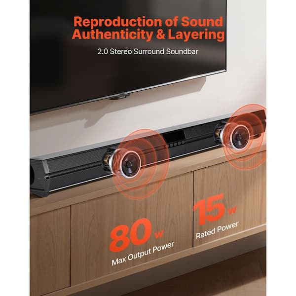 SVOPES Sound Bar for Smart TV, 2.0 Channel, 32 in. Compact