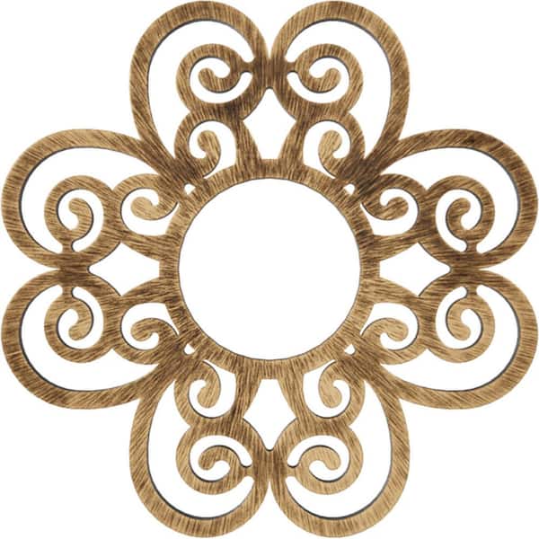 Ekena Millwork 18 in. O.D. x 6-1/8 in. I.D. x 1/2 in. P Cohen Architectural Grade PVC Pierced Ceiling Medallion