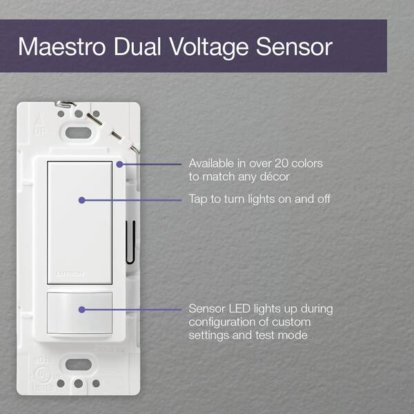 Lutron Maestro MS-OPS6M2-DV-IV IVORY Single Pole/3-Way PIR Light Dimmer Sensor