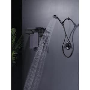 Single-Handle 6-Spray Shower Faucet 1.8 GPM with 360-Degree Swivel in Matte Black