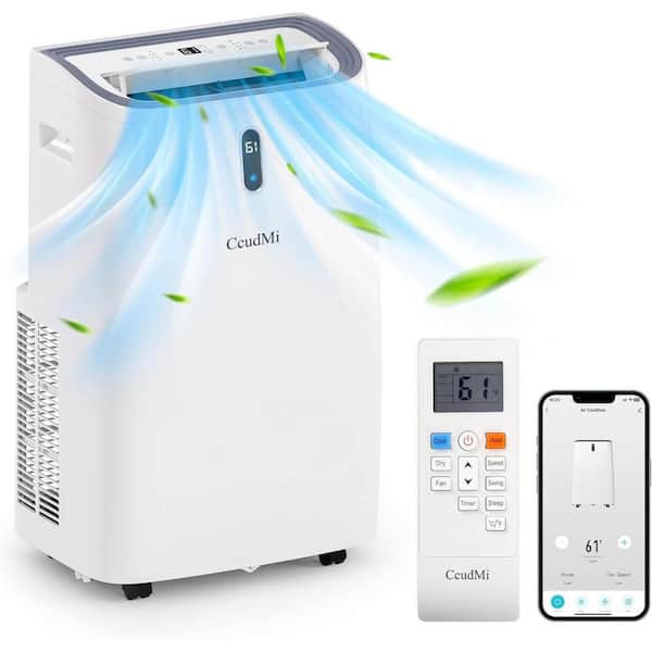 14,000 BTU Portable Air Conditioner Cools 750 Sq. Ft. with Heater