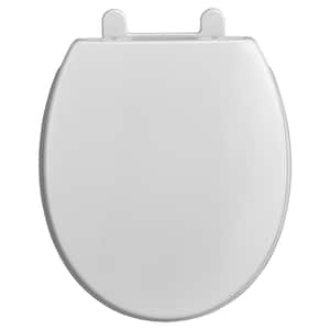 Transitional Slow-Close EverClean Round Closed Front Toilet Seat in White