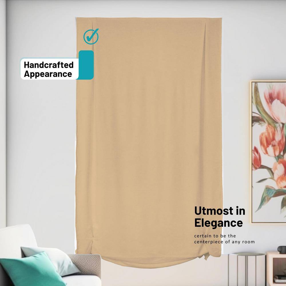 Khaki Cordless Fabric Roman Shades 35"W x 64"H