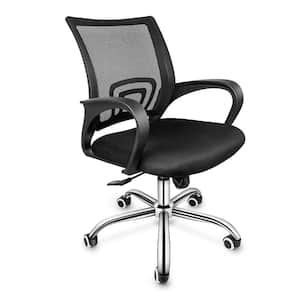 Black Mesh Seat Task Office Chair with Arms