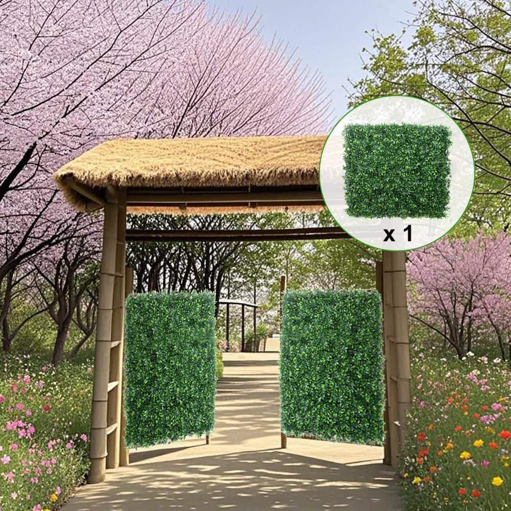 Haie Artificielle Brise-vue En Feuilles De Laurier – 1m X 3m – Pour Balcon, Clôture, Intimité – Avec 30 Attaches Vertes - 5