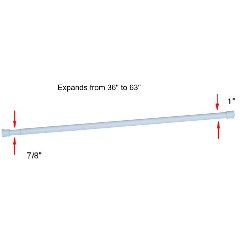 Classic Adjustable Straight Tension Shower Curtain Rod for Bathroom