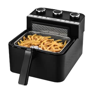 3.5 Qt. Black 2-in-1 Deep and Air Fryer