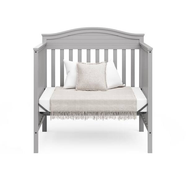 Gray mini crib deals