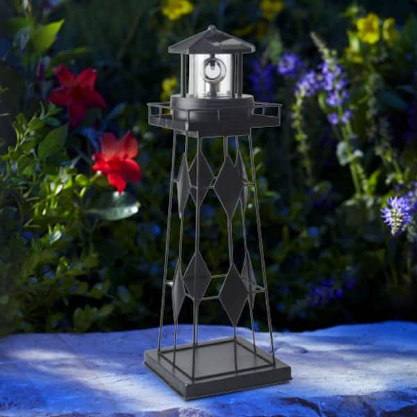 Rød dato bånd Hindre Moonrays Solar Powered Integrated LED Lighthouse Outdoor Landscape Garden  Light 91526 - The Home Depot