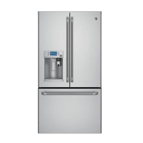 Cafe 27.8 cu. ft. Smart French Door Refrigerator with Keurig K-Cup and Wi-Fi in Stainless Steel