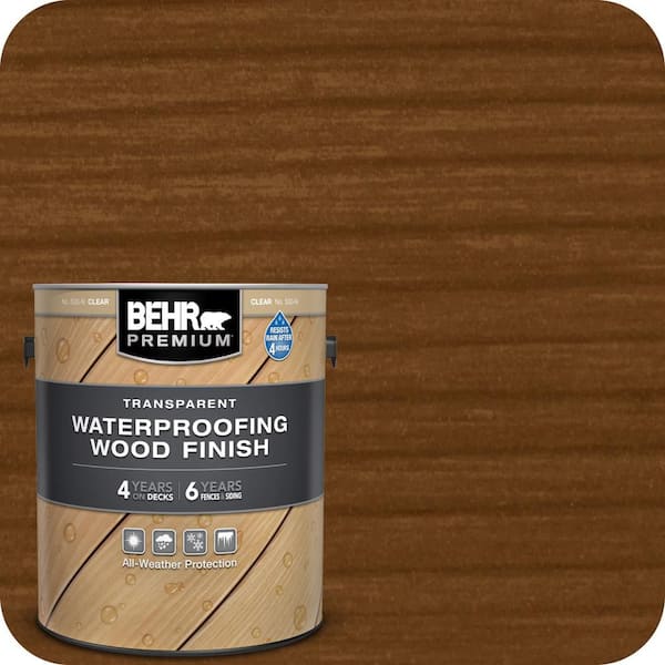 BEHR PREMIUM 1 gal. #T-129 Chocolate Transparent Waterproofing Exterior Wood Finish