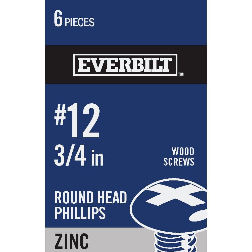 Everbilt #12 x 1-1/4 in. Phillips Flat-Head Wood Screws (18-Pack) 18094 -  The Home Depot