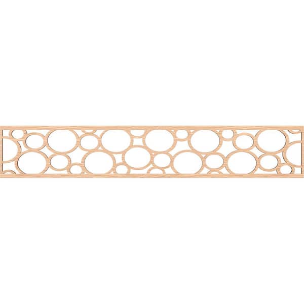 Ekena Millwork Hemingway Fretwork 0.375 in. D x 46.625 in. W x 8 in. L Red Oak Wood Panel Moulding