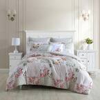 Laura Ashley Ailyn Cotton Reversible 5 Piece Comforter Set, Twin