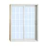 72 in. x 80 in. Double Sliding Patio Door with 15 Lite Internal White Flat Grill