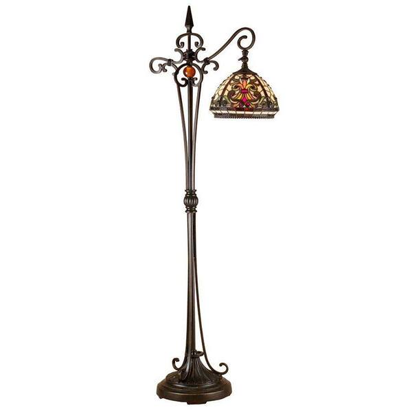 Dale Tiffany Boehme 59.5 in. Antique Golden Sand Floor Lamp