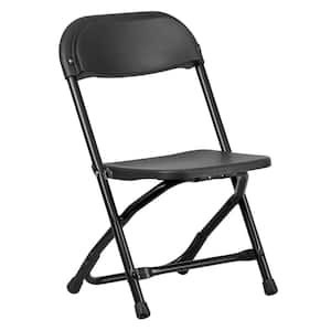 Kids Black Plastic Folding Chair