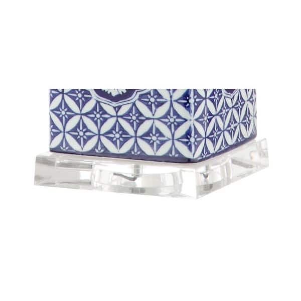 JONATHAN Y Choi 23 in. H Blue/White Chinoiserie Table Lamp