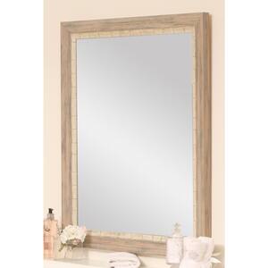 Large Rectangle Cream/Gray Casual Mirror (55 in. H x 32 in. W)