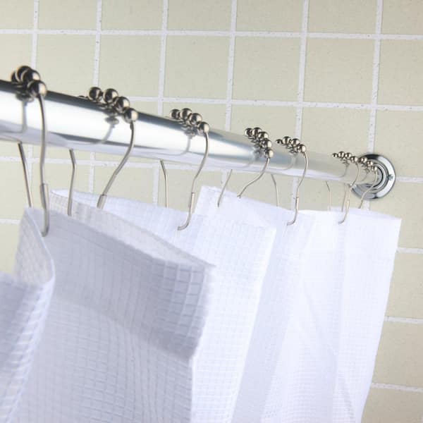 60 in. Aluminum Builders Shower Rod in Chrome