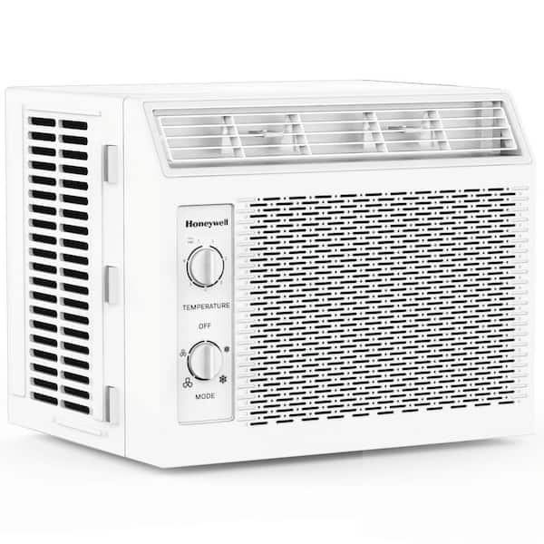 Honeywell 5,000 BTU Window Air Conditioner, Adjustable Thermostat, 7-Settings, Quiet, 115-Volt/60 Hz, 150 Sq. Ft. Coverage