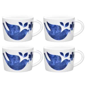 Sandefjord 6 fl. oz. (Blue) Porcelain Cups, (Set of 4)