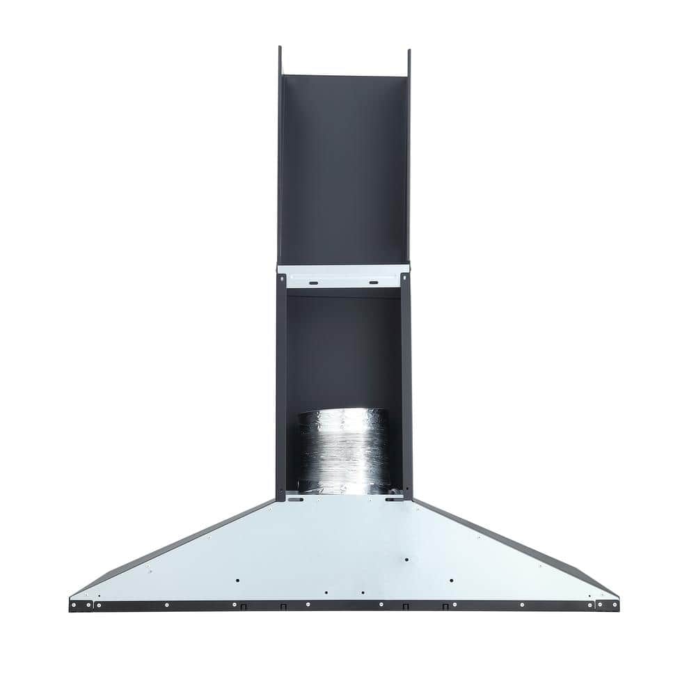 36-Inch Black Stainless Steel Under Cabinet Range Hood with LED Light
