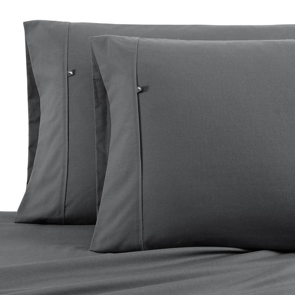 King Size White Cotton Percale Sheet Set with Shark Pattern