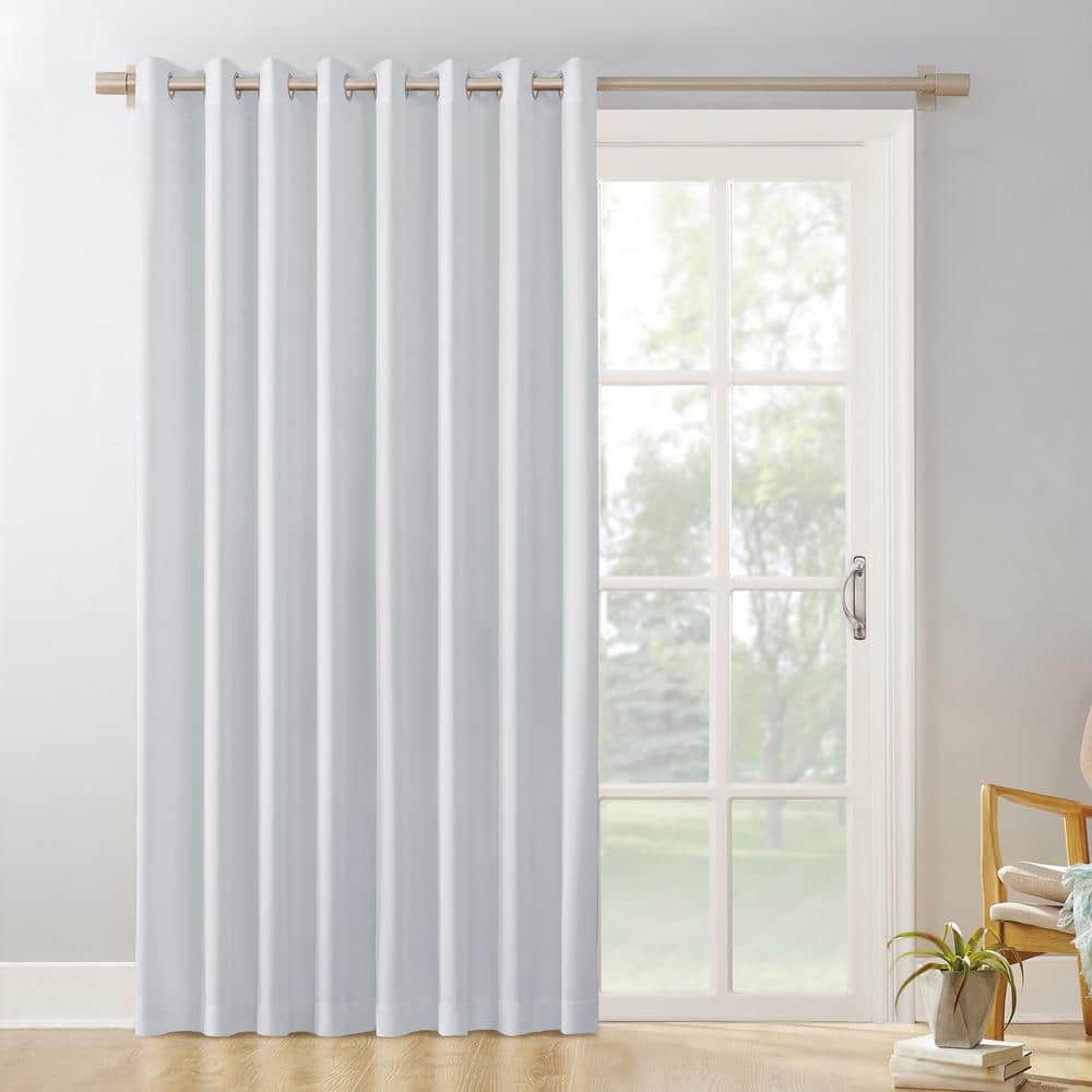 Gavin Dove White Polyester 100 in. W x 84 in. L Grommet Sliding Patio Door Blackout Curtain (Single Panel) price history on PriceWatchPro