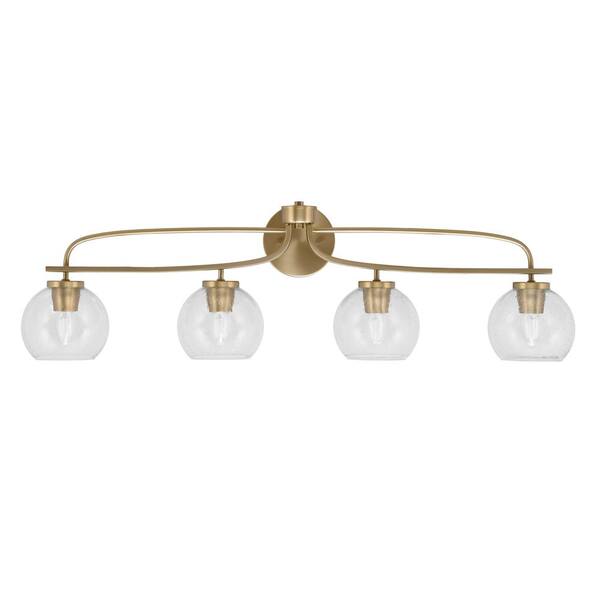 Lighting Theroy Olympia 37.75 in. 4-Light New Age Brass Vanity Light