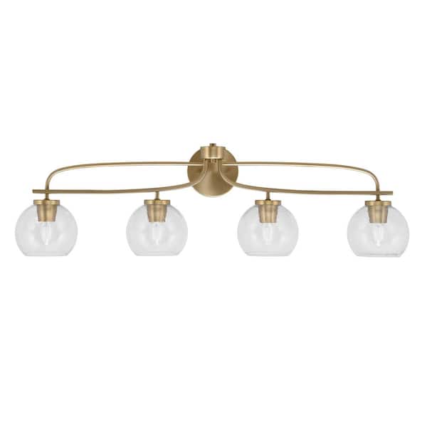 Unbranded Olympia 37.75 in. 4-Light New Age Brass Vanity Light