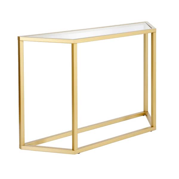 In Brass Rectangle Glass Console Table, Modern Console Tables Melbourne