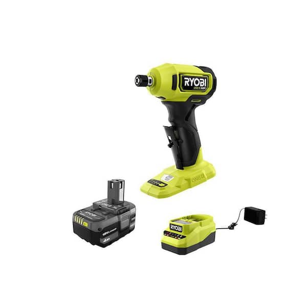 ONE+ HP 18V Brushless Cordless Compact 1/4 in. Right Angle Grinder Kit with 4.0 Ah Battery and Charger
