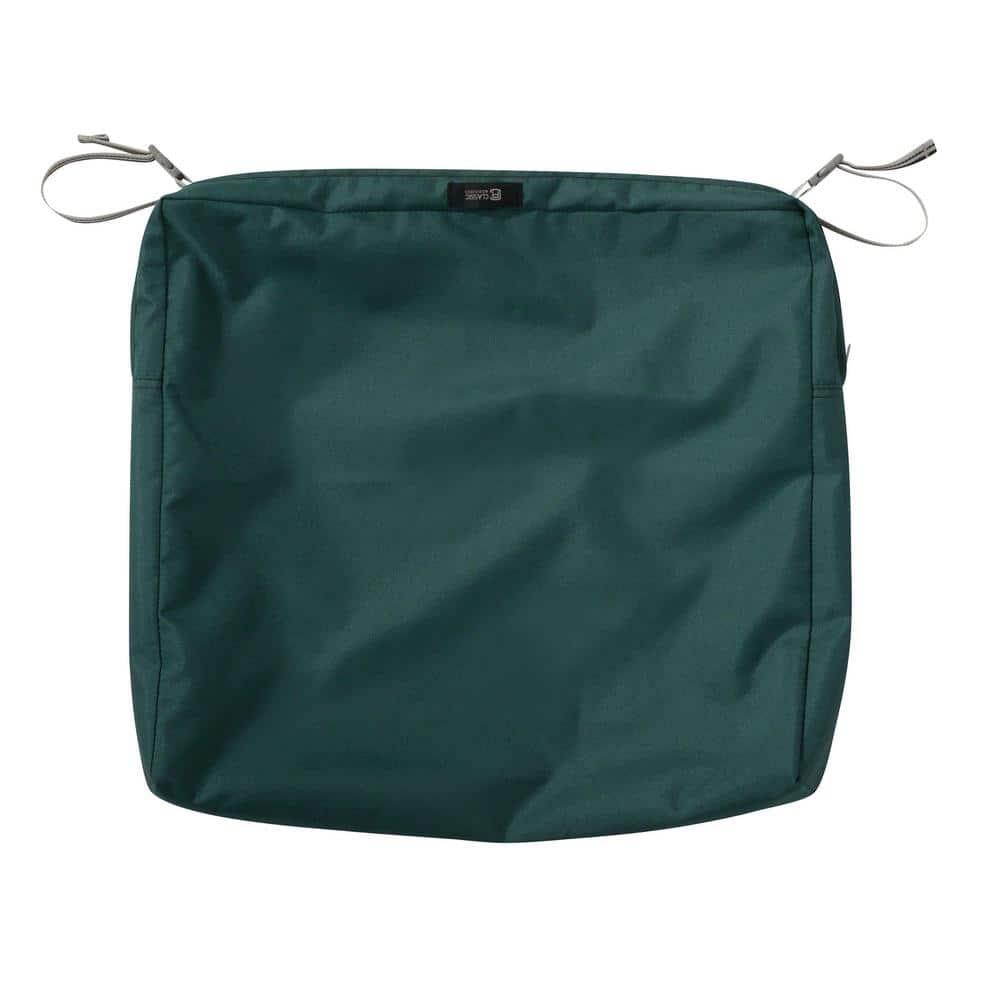 Ravenna 21 in. W x 19 in. D x 3 in. H Rectangular Patio Seat Cushion Slip Cover in Mallard Green price history on PriceWatchPro