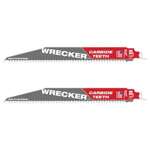 9 in. 6 TPI WRECKER Carbide Teeth Multi-Material Cutting SAWZALL Reciprocating Saw Blade (2-Pack)