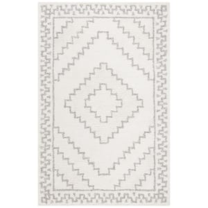 Casablanca Gray/Ivory 6 ft. x 9 ft. Moroccan Area Rug