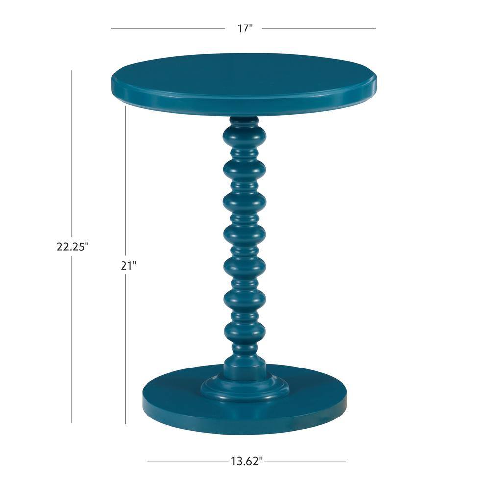 Spencer 17 in. Navy Blue Round Wood End Table - thumbnail 8