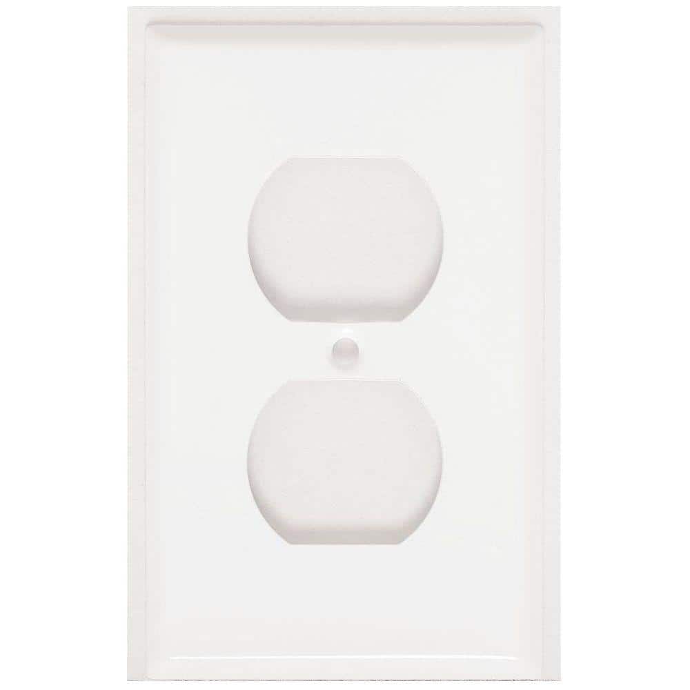 Mulberry White 1Gang Duplex Outlet Wall Plate (1Pack) 86101 The Home Depot