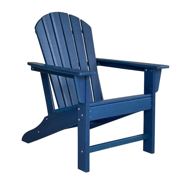 LAYRIAR Navy Blue Outdoor Plastic Adirondack Chair