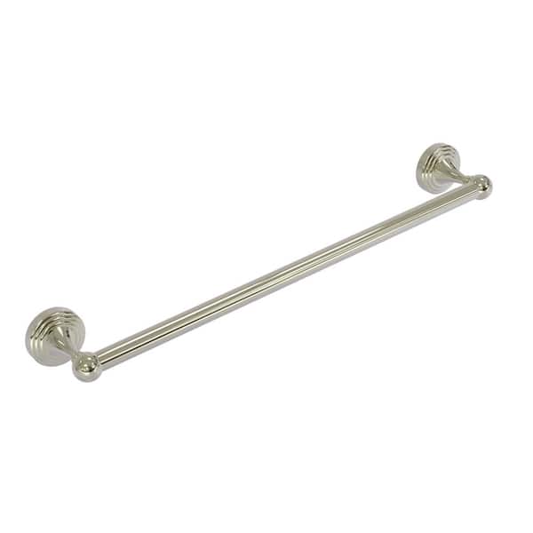 Allied Brass Sag Harbor Collection 24 in. Wall Mounted Single Towel Bar in Polished Nickel