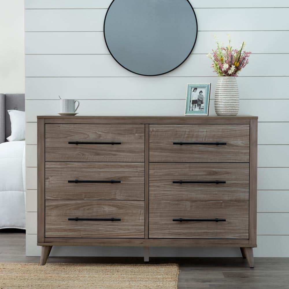 Brookside Emery 6-Drawer Wood Dresser (36 in. H x 55 in. W x 16 in. D ...