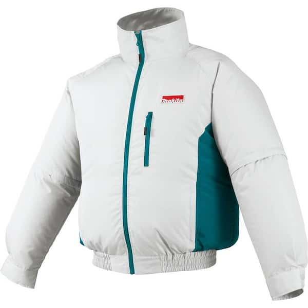 Makita Men's X-Large White 18-Volt LXT Lithium-Ion Cordless Fan Jacket, Jacket Only